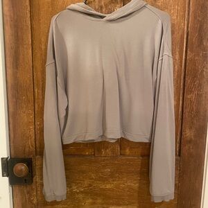lululemon BeCalm Hoodie in Warm Ash Grey, size M